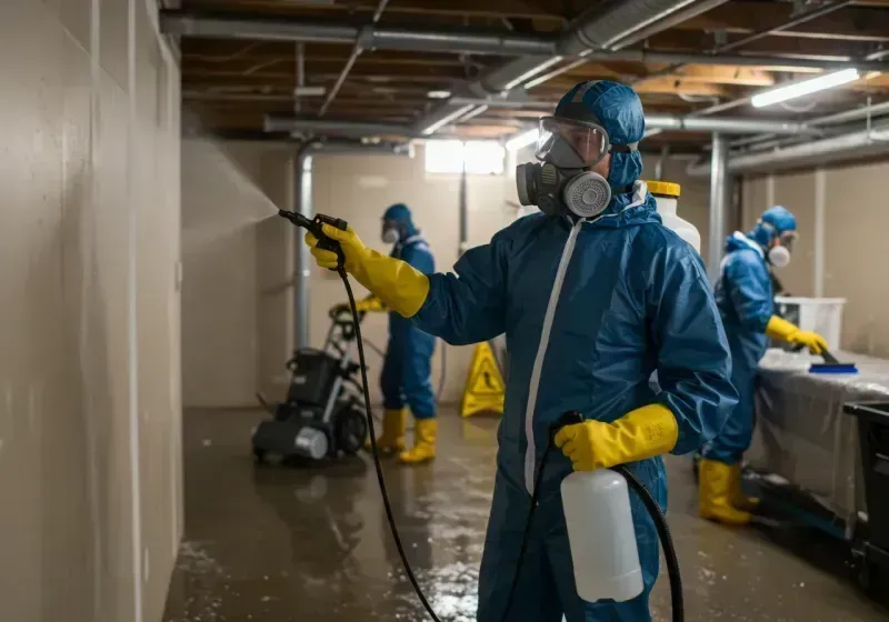 Basement Sanitization and Antimicrobial Treatment process in Mount Morris, IL